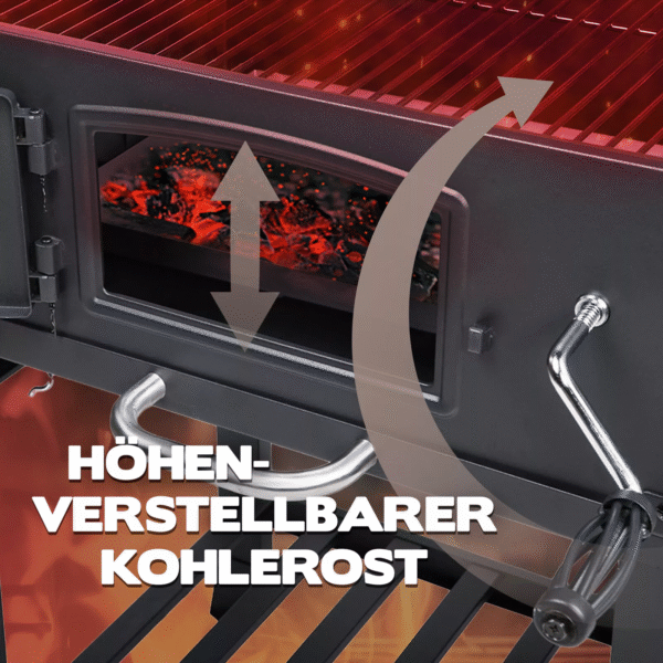 TAINO HERO XL Smoker BBQ GRILLWAGEN Holzkohle Grill Standgrill Räucherofen Kohle – Bild 8