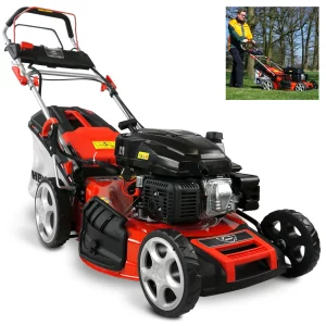 Benzin Rasenmäher mit Antrieb 53 cm Schnittbreite 6 PS Mulch Mulcher Mäher Hecht