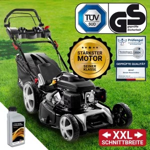 BRAST Rasenmäher Benzin 5,2kW(7 PS) | mit Antrieb | XXL - 55cm Schnittbreite