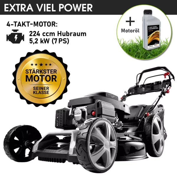 BRAST Rasenmäher Benzin 5,2kW(7 PS) | mit Antrieb | XXL - 55cm Schnittbreite – Bild 2